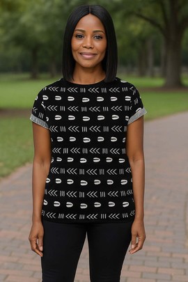 T-shirt femme imprimé cauris Symbolic Africa