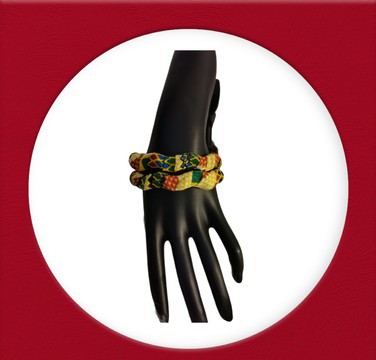 Wax bracelet, ethnic jewel, handmade bracelet Zig Zag shape