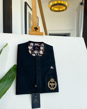 A Charcoal Black kaftan