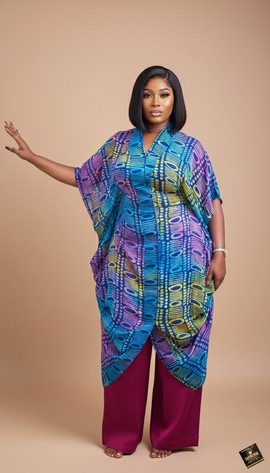 Ensemble kimono Adire deux pièces