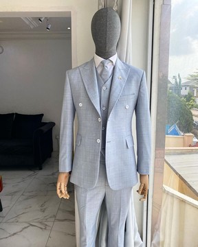 Bespoke reloaded “peaky blinders” mens Irish blue 3 piece suit