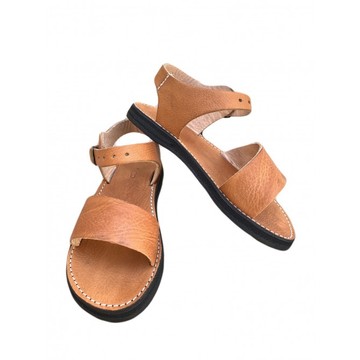 Sandale de plage en vrai cuir pour Femme
