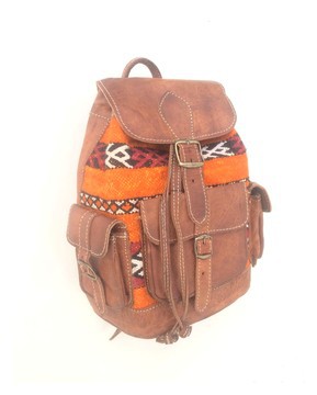 Handmade real natural leather satchel