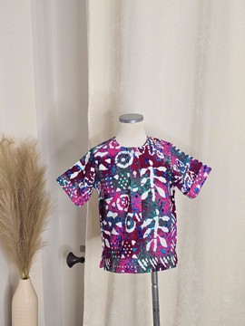 Juma Wax Fabric Shirt - African Wax Shirt for Boys 2-14 Years