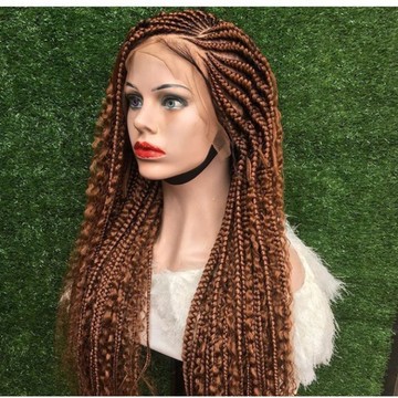 Ebun all back Ghana braids with frontal lace, ready to wear