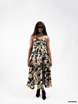 African Print Fit and Flare Dress