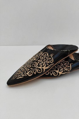 Babouche en cuir original fait main