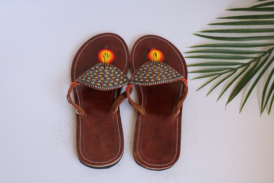 Masai Beaded sandals, African  sandals, Women Sandals, Leather sandals, Boho sandals, Beach sandals