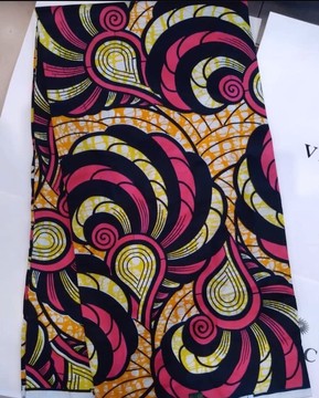 Tissu original Premium en coton satin wax Vlisco Hollandais / Dutch Wax / Hollandais Wax