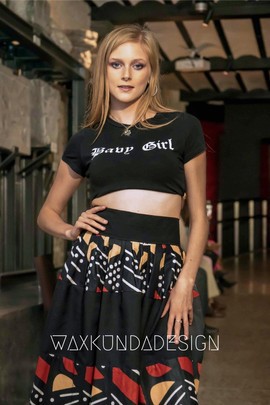 High waist skirt "MIX BOGOLAN" waxkundadesign