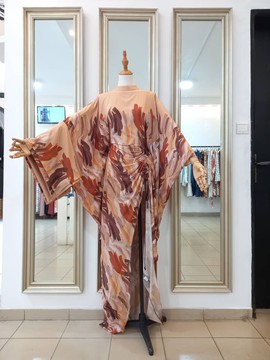 NDIAYE BROWN WATERCOLOR TUNIC