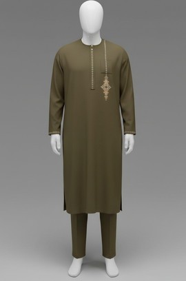 Tunique traditionnelle marron élégante