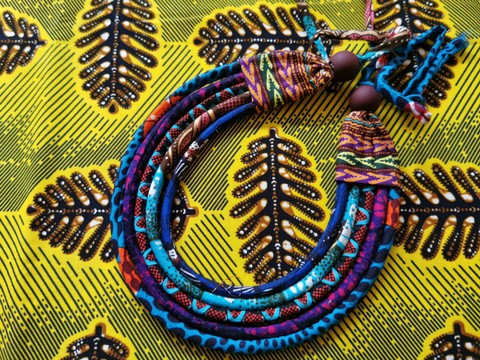5 row loincloth fabric collar