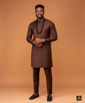 Brown senator kaftan two pieces