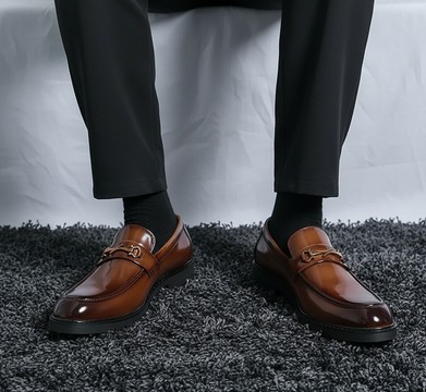 Handmade genuine leather tassel loafers