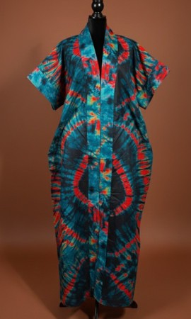 Artistic Tie-Dye Kaftan