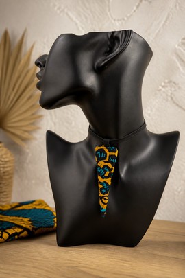 African wax fabric pendants