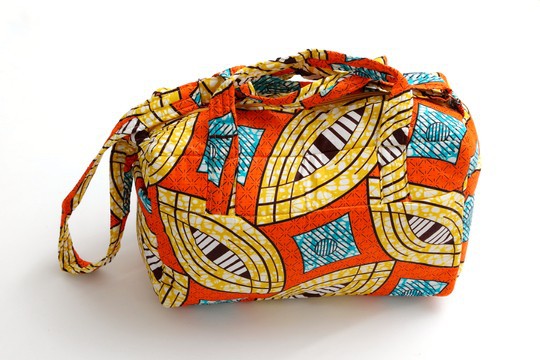 Diaper bag Wax Orange Gold Handmade