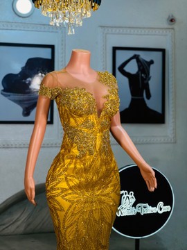 champagne gold wedding guest dress Vneck Midi Champagne Formal Dress for Wedding Guest Champagne / L