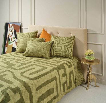 Parure Housse de couette Mikéno Olive Coton 100% 60fils/cm2, 200*200cm