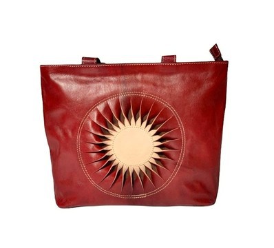 sac à bandoulière vrai cuir Marron