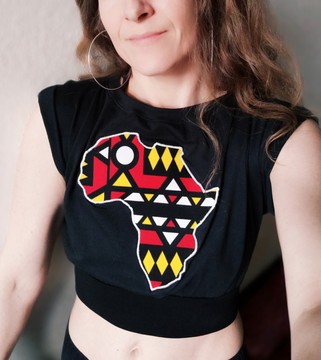 Crop Top Africa / organic cotton T-shirt