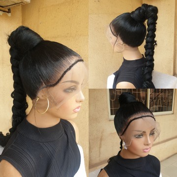 34 inches upodo ponytail wig