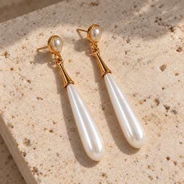 Beautiful pair of elegant pearl earrings