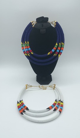 Collier africain en perles fait main, collier superposé de style masaï, bijou audacieux