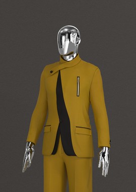 GOLD_YELLOW ZIPPED DETAILED SAFARI SUIT..................BEST SELLER