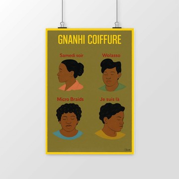 Affiche Murale-Gnanhi coiffure