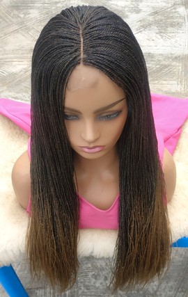 Braids wig,micro braids , single part lace closure wig