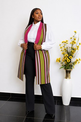 Ensemble 3 pièces pour femme inspiré de l’Aso-Oke moderne
