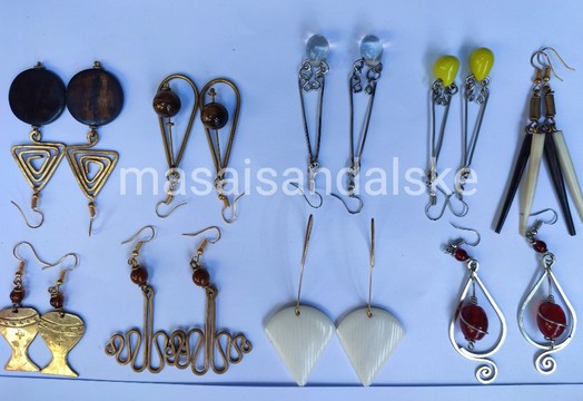 Brass earrings , brass and bone earrings , Wholesale brass earrings