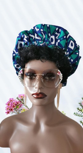 Headwrap /Bonnet Satin /Foulard imprimé africaine 2 pieces