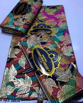 London Gold Osikani/  Embellished Super wax/ 6 yards