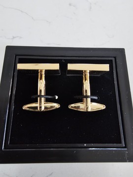 Polished Gold Rectangular Cufflinks