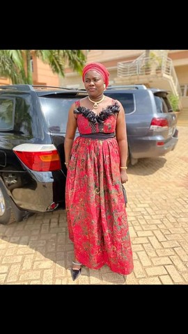 Robe Folly Adire/robe de longueur Maxi pour les fêtes