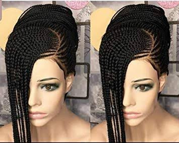 Kunmi braided wig with frontal, 360 frontal, light weight
