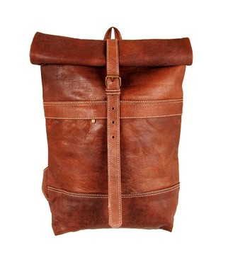 100% handmade high quality genuine leather backpack.