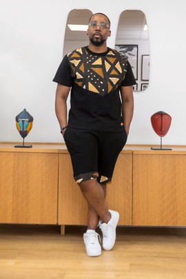 Bogolan T-shirt &amp; Bermuda Set
