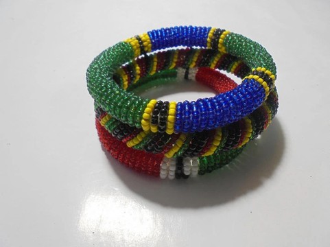 3 bracelets de perles Maasai du Kenya