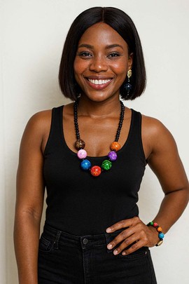 African Beaded Jewelry | Caribbean Coral Bead Set