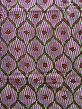 COUPON FABRIC WAX AFRICAN WEDDING FLOWER PATTERN
