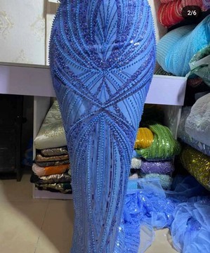 Beaded Lace fabric for women, women lace fabric (5 yards )