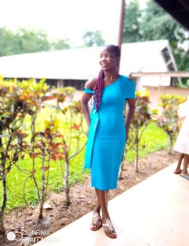 Mid length scuba African dress for women