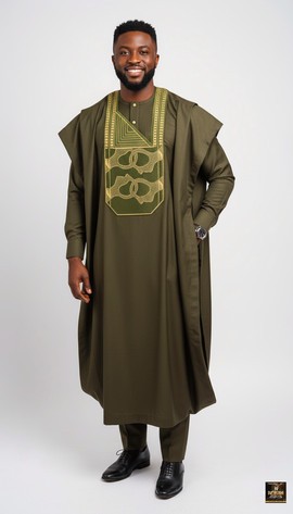 Green Agbada set