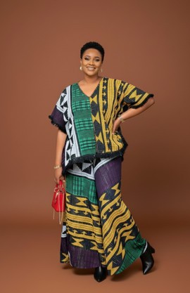 Ensemble africain élégant à motifs multiples : élégance et confort réunis