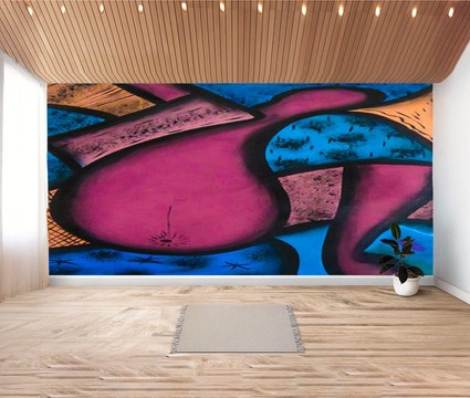 Colorful African Abstract Art Sticker Artistic Indoor Decor