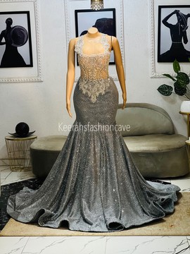 Embellished trumpet  sequin dress , prom dresses , sequin dresses, evening gowns